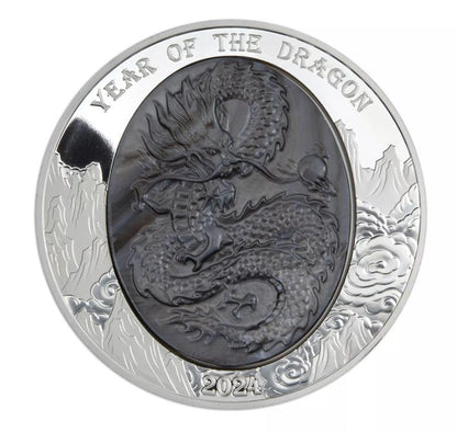 2024 Solomon Islands Mother of Pearl Lunar Year Dragon - 5 oz Silver - CoinsTV