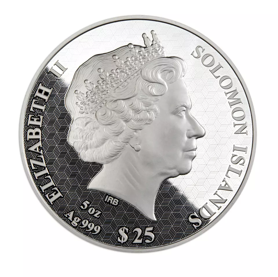 2024 Solomon Islands Mother of Pearl Lunar Year Dragon - 5 oz Silver - CoinsTV