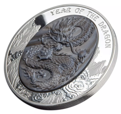 2024 Solomon Islands Mother of Pearl Lunar Year Dragon - 5 oz Silver - CoinsTV