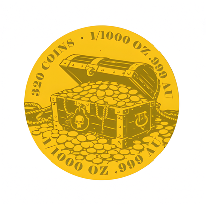 Davy Jones Locker 1/1000 oz Gold Round in Card