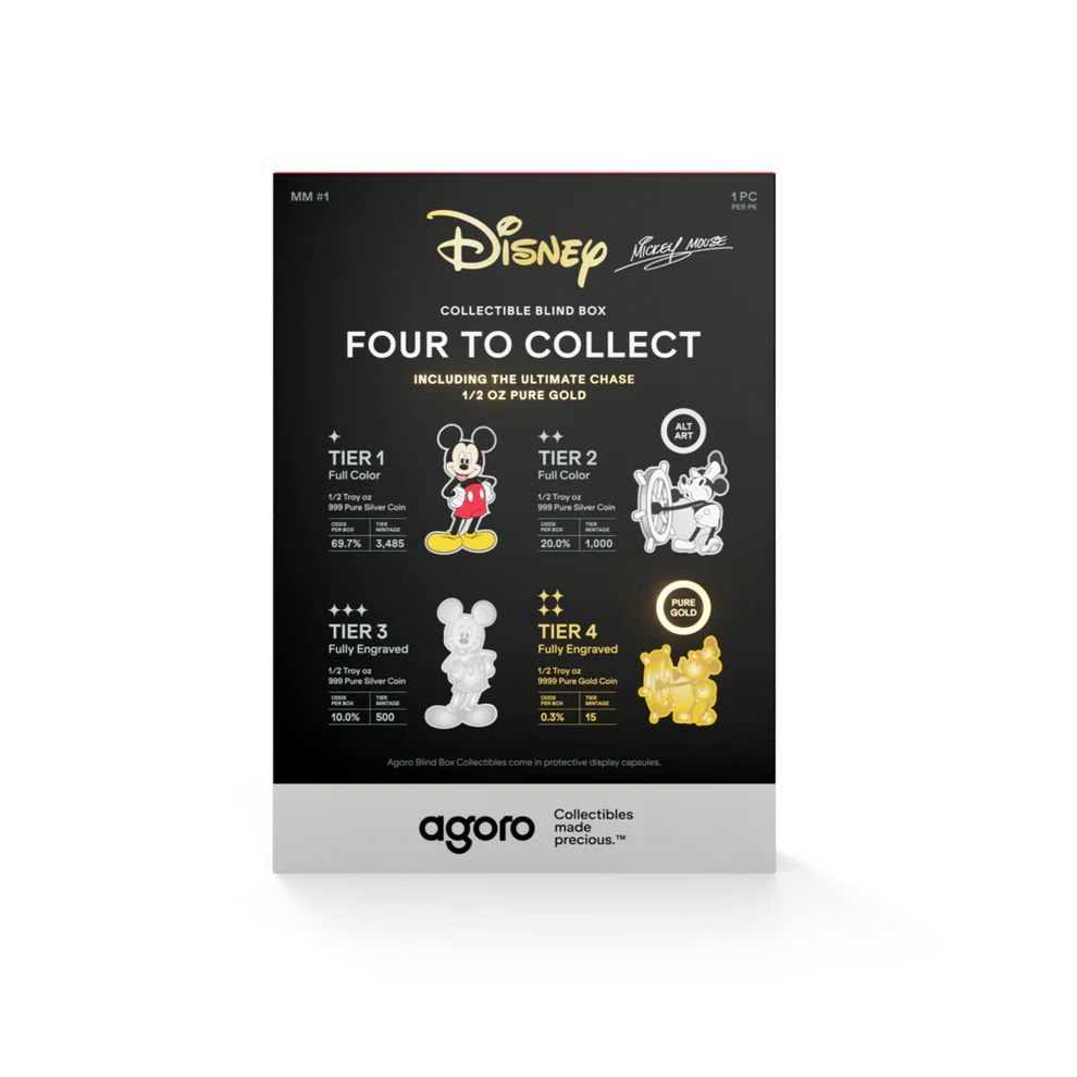 2025 Disney Blind Box - Mickey Mouse and Gold Chase 1/2 oz - CoinsTV