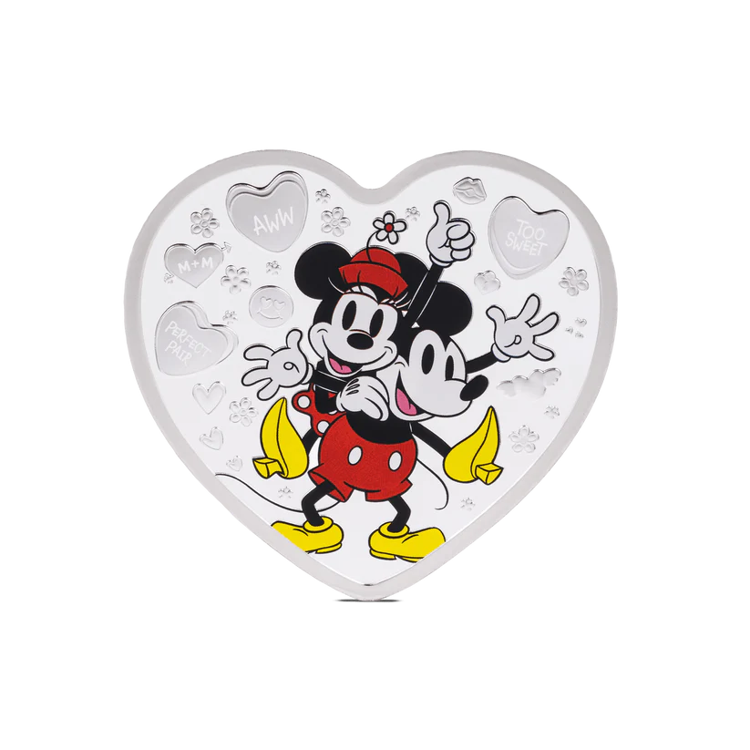 2024 Disney - I LOVE US - Mickey Mouse & Minnie Mouse 1 oz Silver Coin - CoinsTV