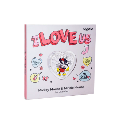 2024 Disney - I LOVE US - Mickey Mouse & Minnie Mouse 1 oz Silver