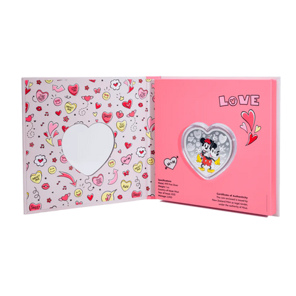 2024 Disney - I LOVE US - Mickey Mouse & Minnie Mouse 1 oz Silver Coin - CoinsTV