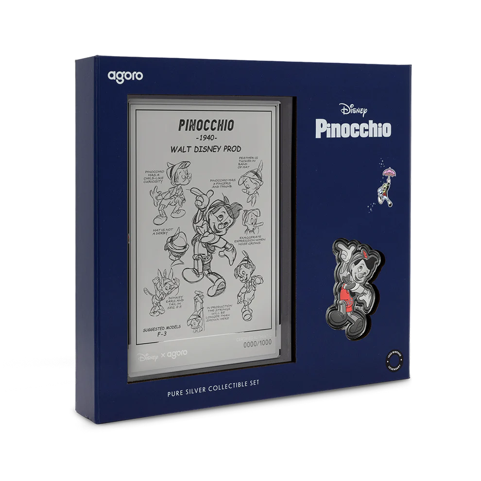 Disney Classic Collection - Pinocchio 0.91 oz Silver Coin Agoro - CoinsTV