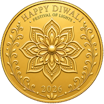 2026 Liberia Happy Diwali 1/100 oz Gold - CoinsTV