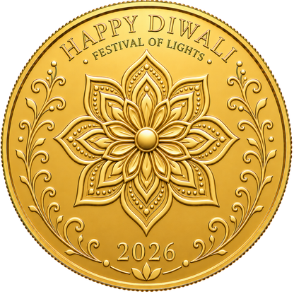 2026 Liberia Happy Diwali 1/100 oz Gold - CoinsTV