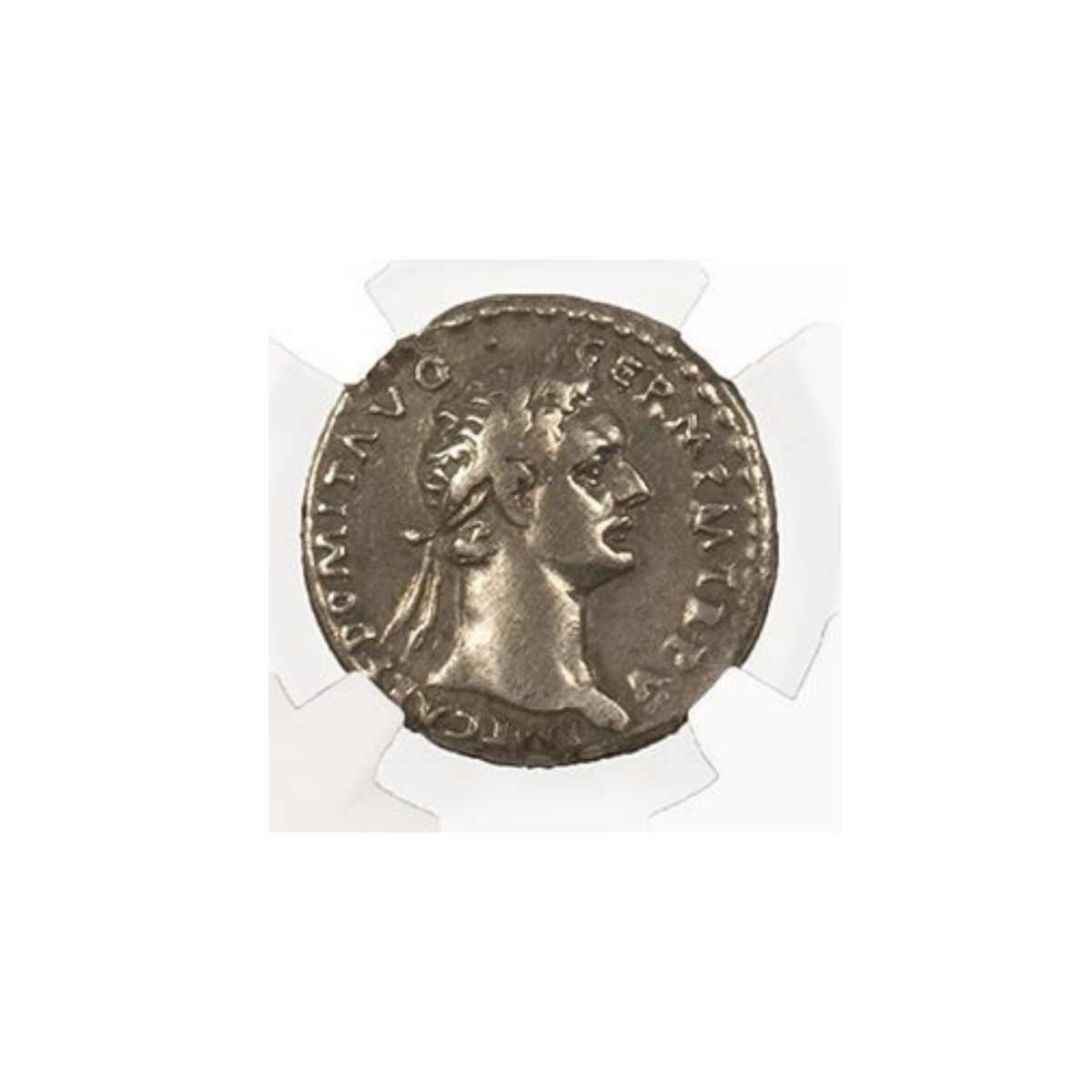 Roman AR Denarius Domitian AD 81-96 - NGC Certified Slab - VF