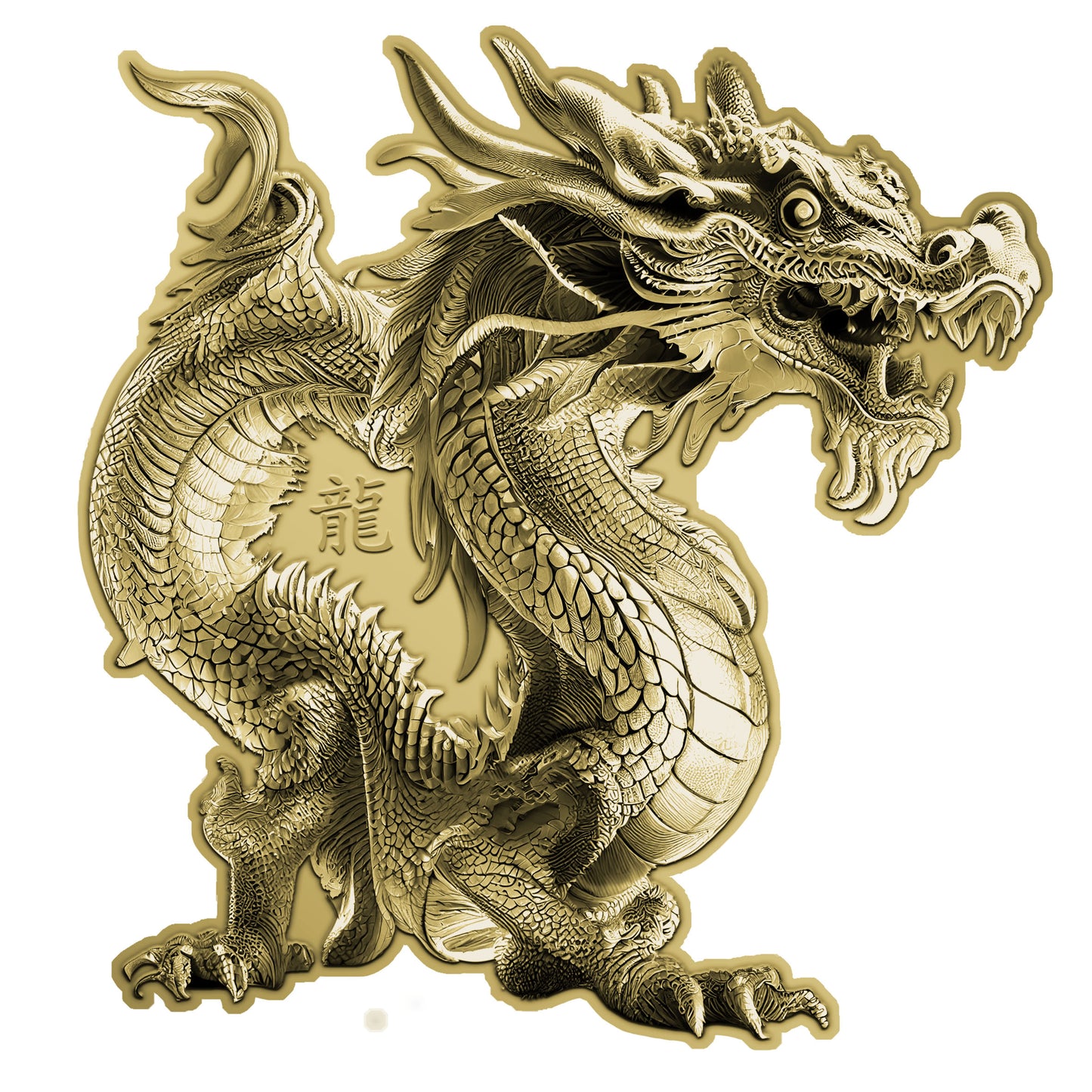 2024 Ghana Lunar Dragon Gold Plated 17g CN - CoinsTV