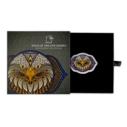 2023 Solomon Islands Phil Lewis Eagle Of The 6th Chakra Colorized 1 oz .999 Silver - CoinsTV