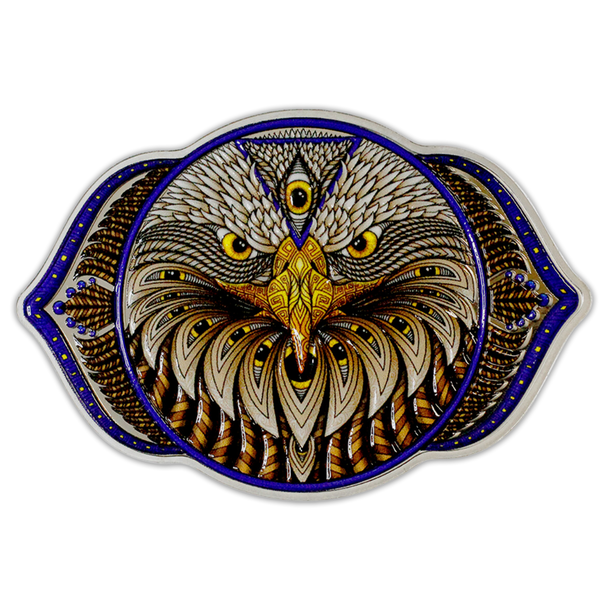 2023 Solomon Islands Phil Lewis Eagle Of The 6th Chakra Colorized 1 oz .999 Silver - CoinsTV