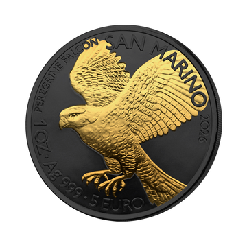 2026 San Marino Peregrine Falcon Golden Enigma 1 oz Silver Coin
