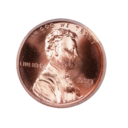 2023 Lincoln Shield Cent - Extra V on Shoulder - ANACS MS66 Red