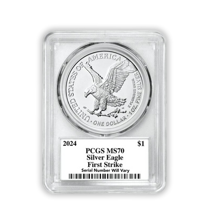 2024 Silver Eagle - Business Strike - PCGS MS70 FS First Strike Emily Damstra Label