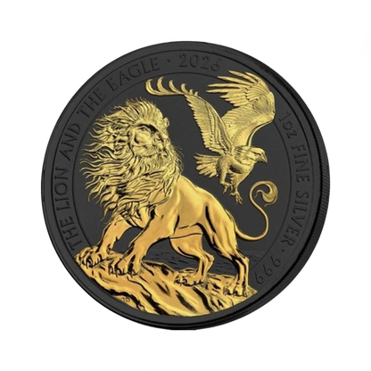 2026 Great Britain Lion & Eagle Golden Enigma Edition 1 oz Silver Coin