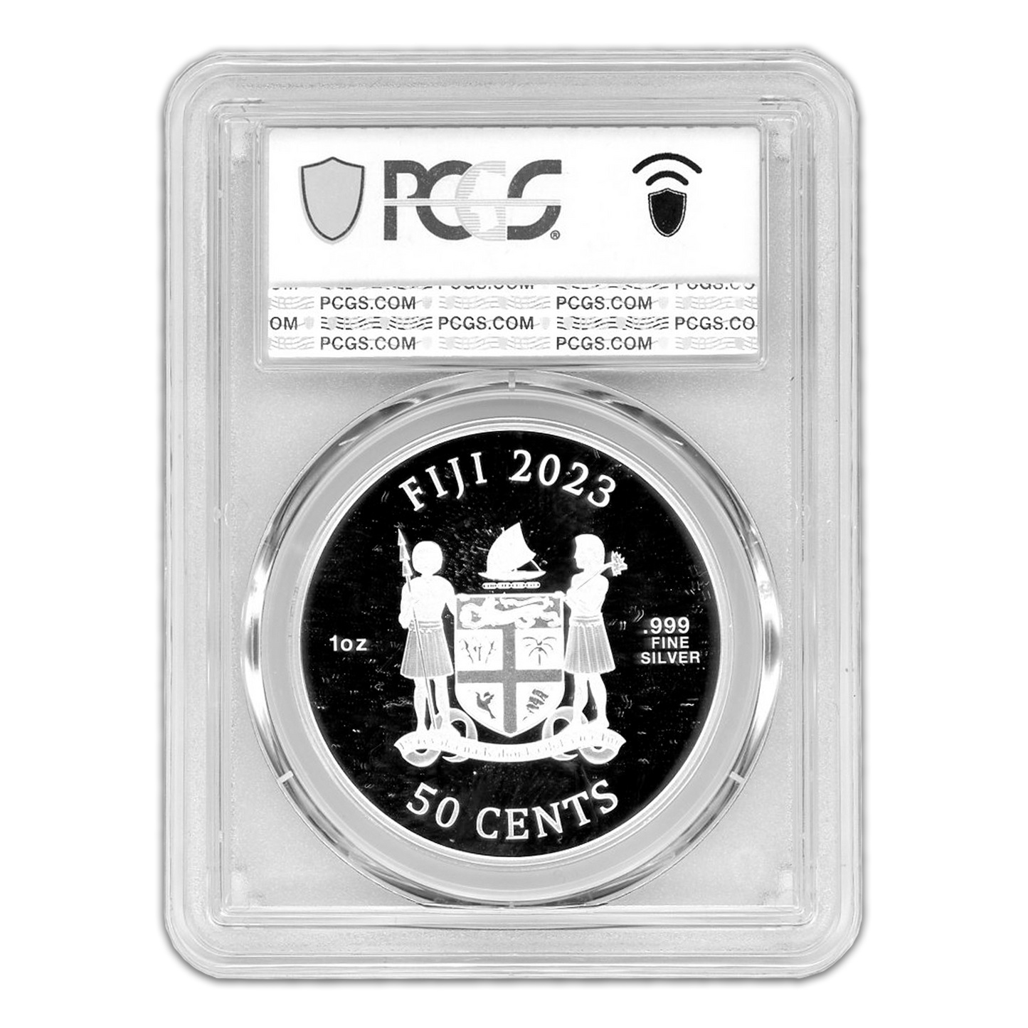 2023  Fiji Asian Mythical Creatures Unicorn - PCGS PL70 1 oz Silver Colorized - CoinsTV
