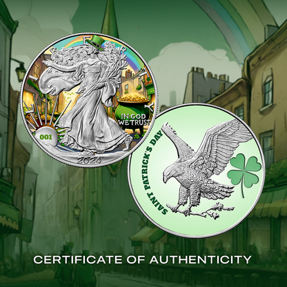 2024 Saint Patricks Day Silver Eagle - Limited Edition - CoinsTV