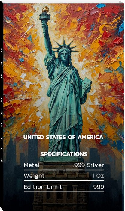 Flags of the World Silver Bar Series - USA - CoinsTV