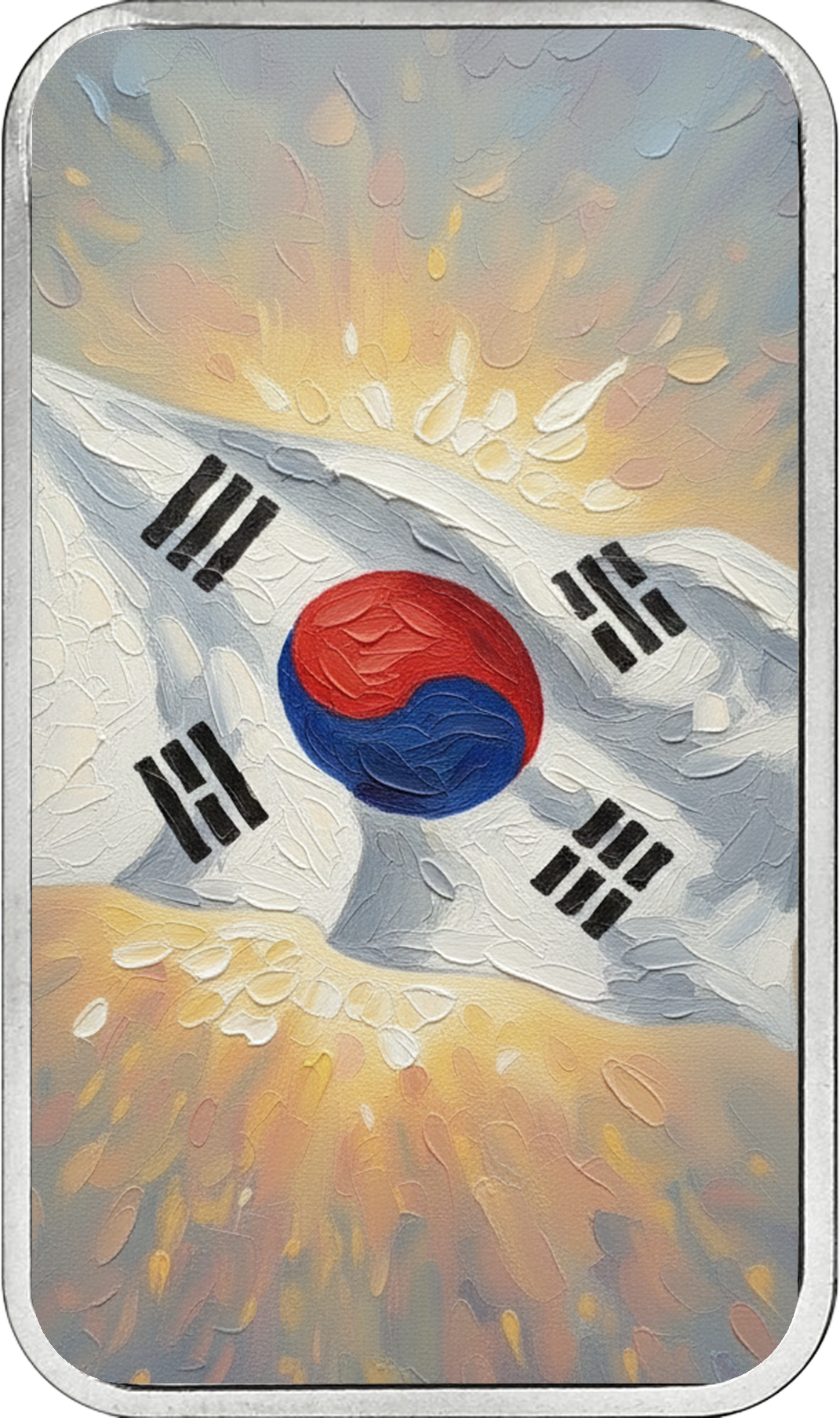 Flags of the World Silver Bar Series - South Korea - CoinsTV
