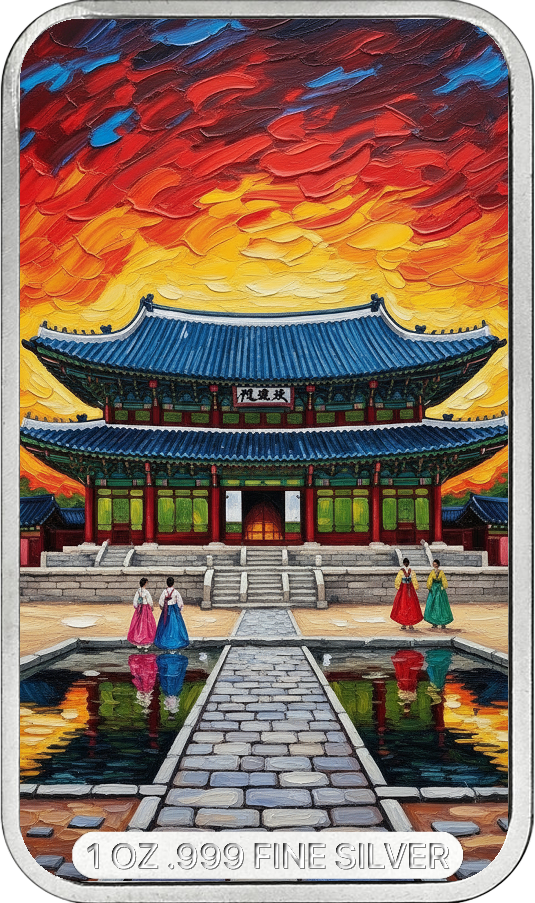 Flags of the World Silver Bar Series - South Korea - CoinsTV