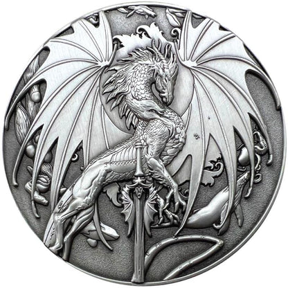 Seablade by Ruth Thompson 2.75" Antiqued Silver Plated Medal - CoinsTV