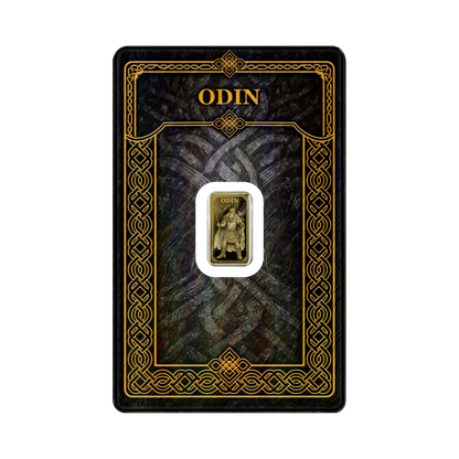 Germania Mint Odin 1/100 oz Gold Bar in Card