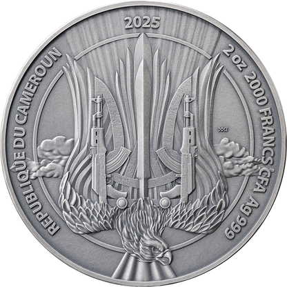 2025 Cameroon Guardians of Freedom Air Force 2 oz Silver Coin - CoinsTV