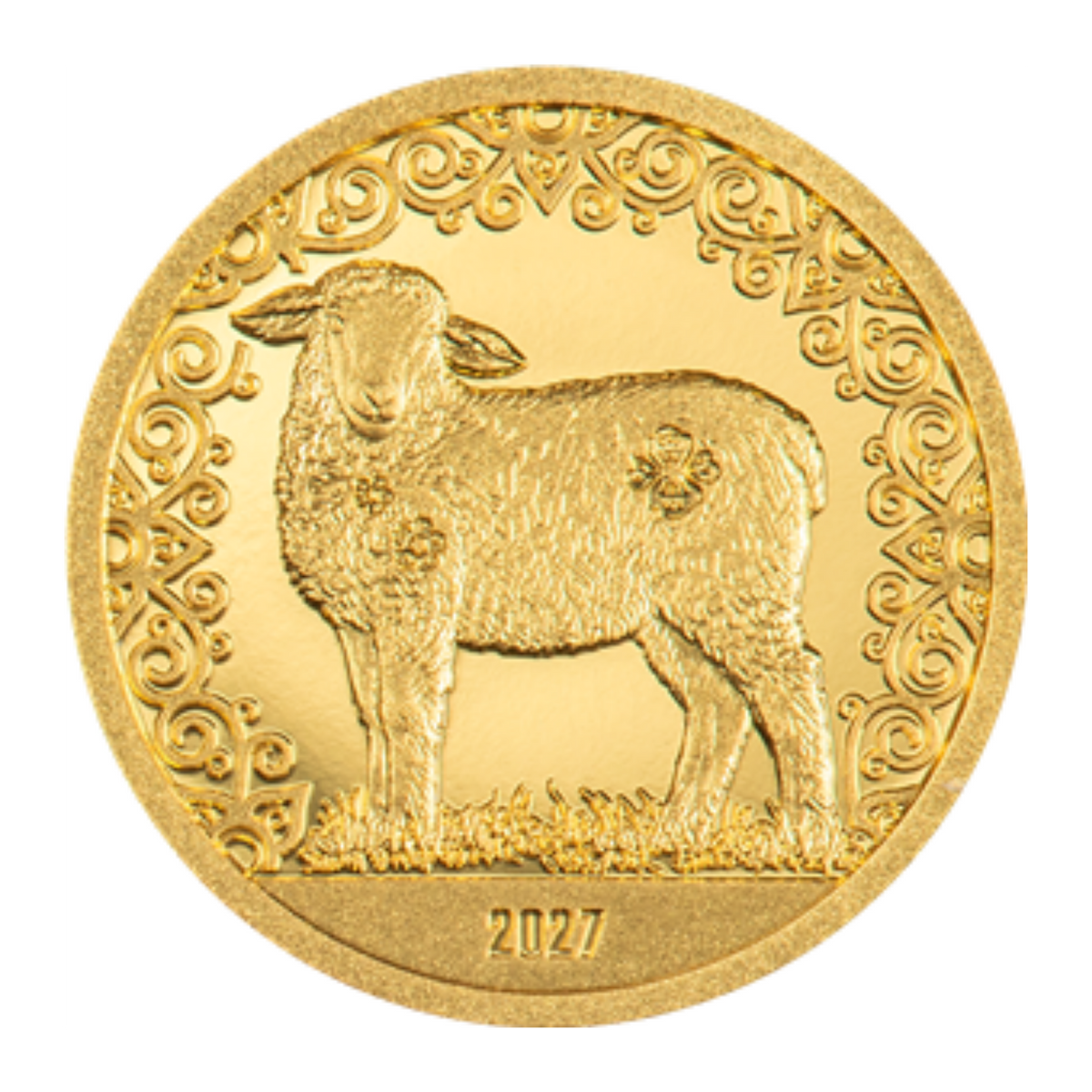 2027 Mongolia Year of the Sheep Lunar Collection .9999 0.5g Gold