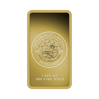 2026 Liberia Firecracker Girl 1/200 oz Gold Coin