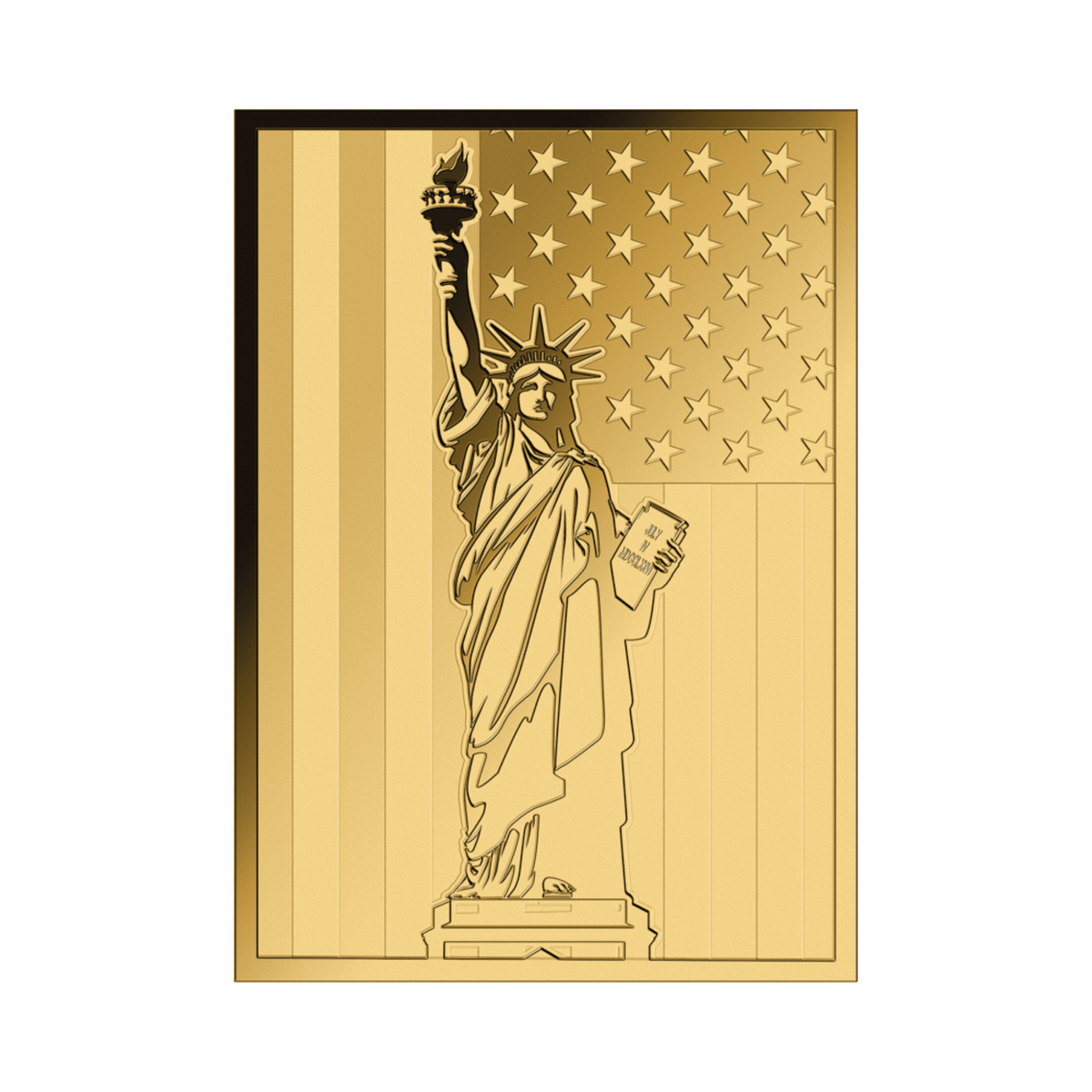 Statue of Liberty 1/1000 oz Gold Medal in Card