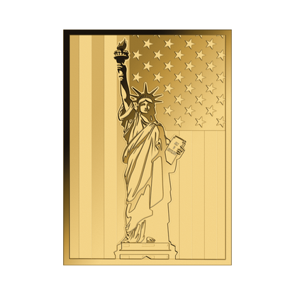 Statue of Liberty 1/1000 oz Gold Medal in Card
