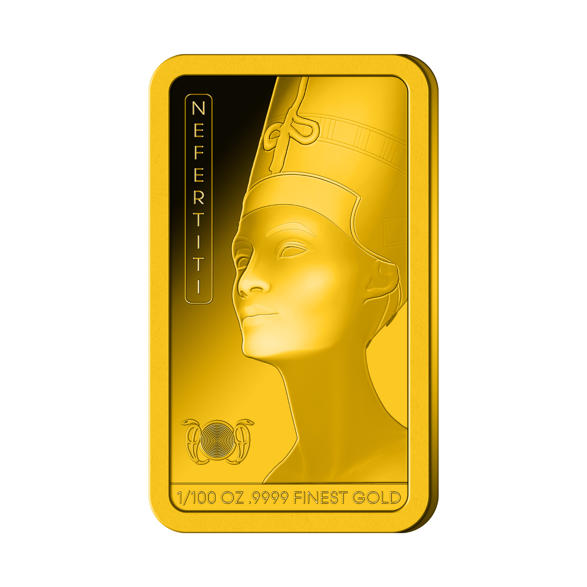 2025 Solomon Islands Ancient Egypt Nefertiti 1/100 oz Gold Bar - CoinsTV