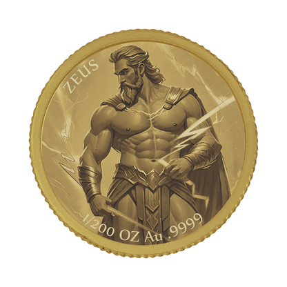 2026 Liberia Zeus Proof 1/200 oz Gold Coin - CoinsTV