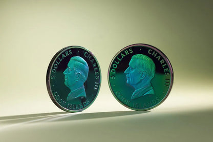 2025 Cook Islands Spectrum Peacock Colorized 1 oz Silver Proof - CoinsTV