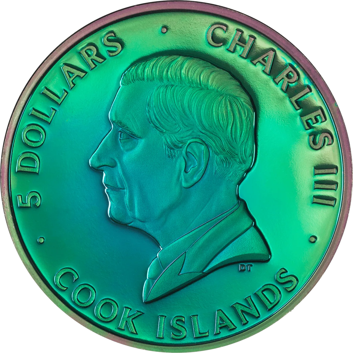 2025 Cook Islands Spectrum Peacock Colorized 1 oz Silver Proof - CoinsTV