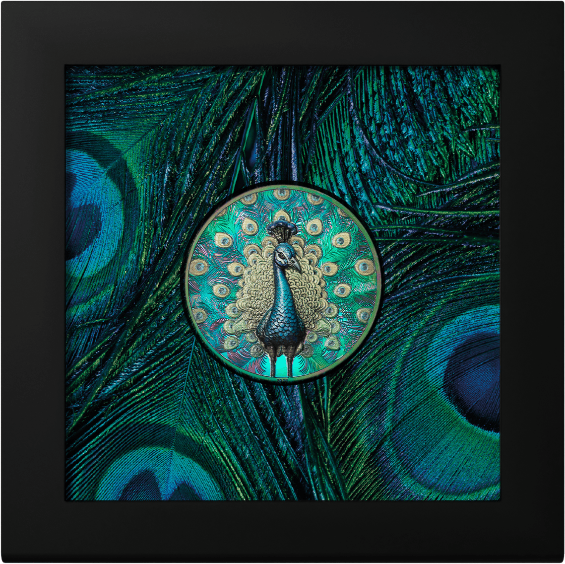 2025 Cook Islands Spectrum Peacock Colorized 1 oz Silver Proof - CoinsTV
