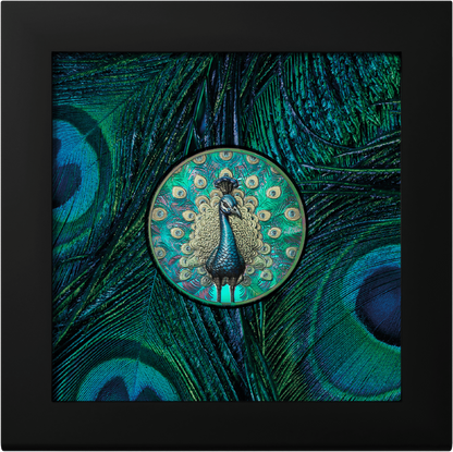 2025 Cook Islands Spectrum Peacock Colorized 1 oz Silver Proof - CoinsTV