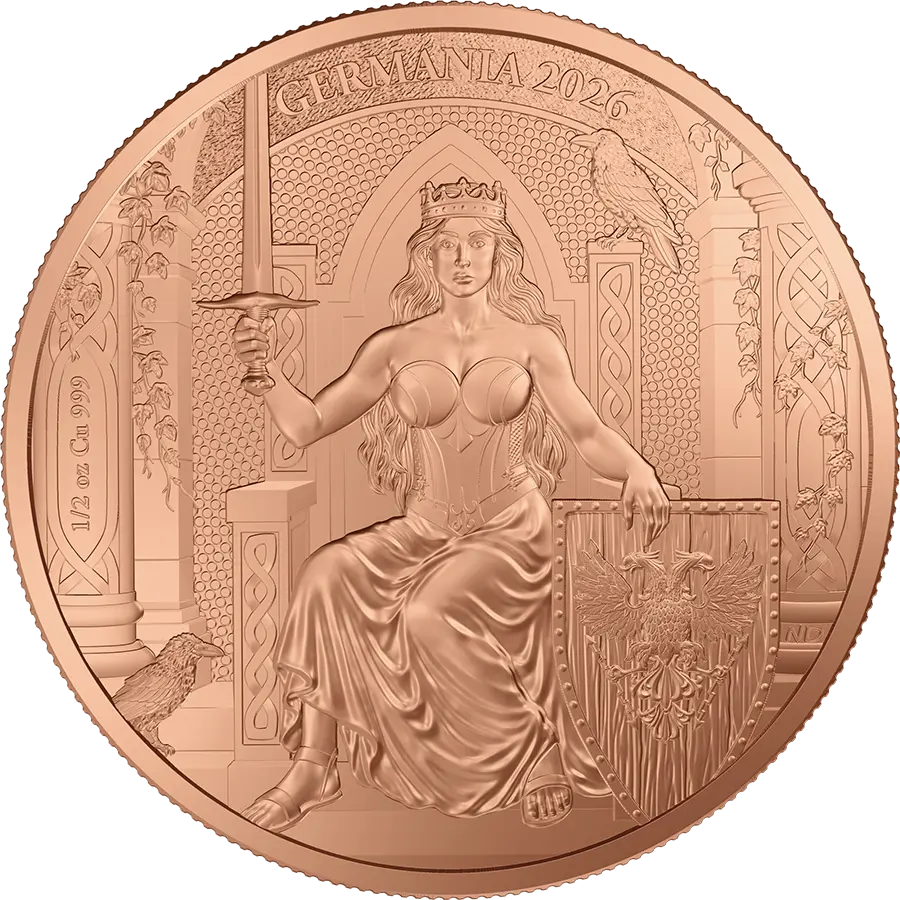 2026 Germania Lady Germania 1/2 oz Copper Round