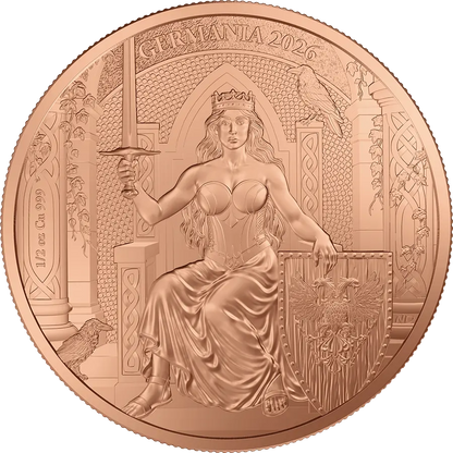 2026 Germania Lady Germania 1/2 oz Copper Round