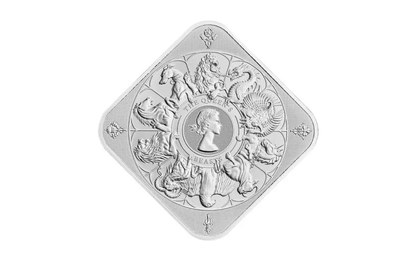 2025 Great Britain Silver Queen’s Beasts Completer Bar 10 oz Silver - NGC MS69 with Queen’s Beasts Label - CoinsTV
