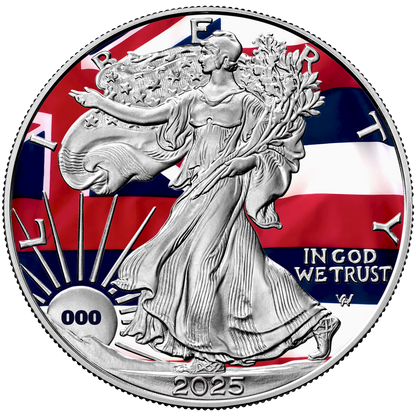 2025 State Flags Silver Eagle - Hawaii Limited Edition - CoinsTV