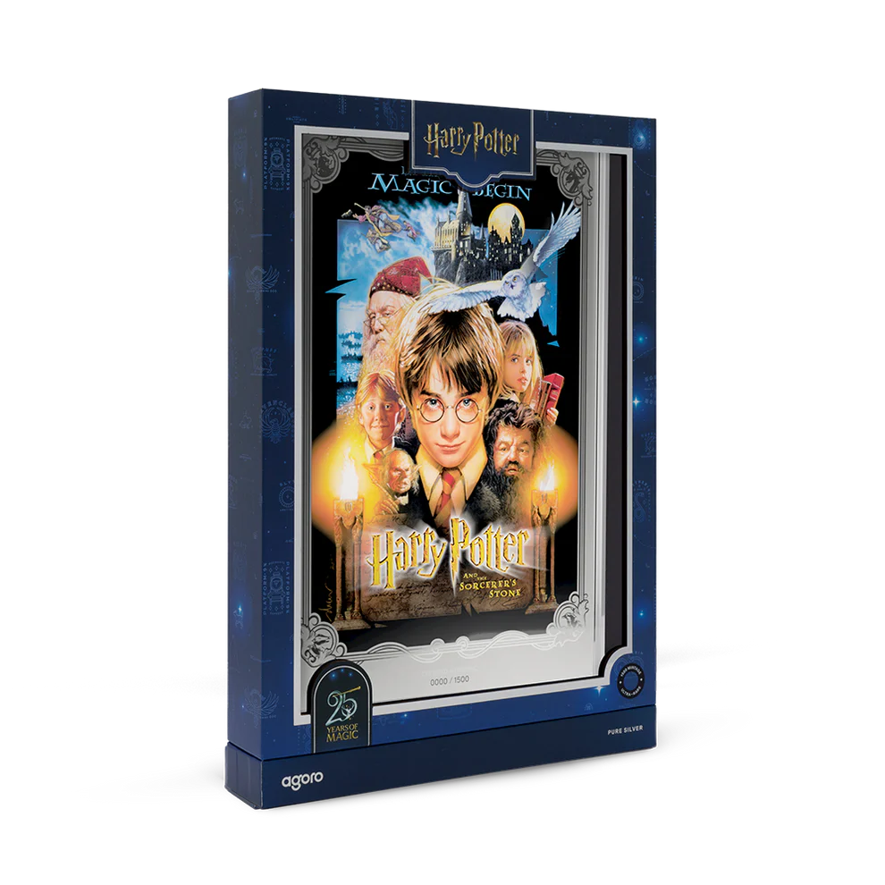 Harry Potter - Theatrical Movie Posters - 1 HP & The Sorcerer’s Stone 1 oz Silver Foil Agoro