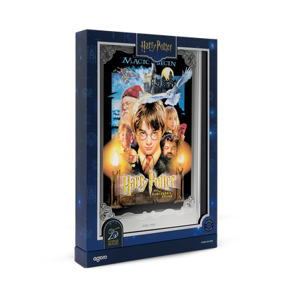 Harry Potter - Theatrical Movie Posters - 1 HP & The Sorcerer’s Stone 1 oz Silver Foil Agoro