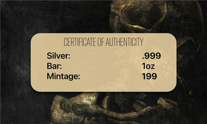 Chromatics Head of a Skeleton w/ a Burning Cigarette - Fine Arts Series - CoinsTV