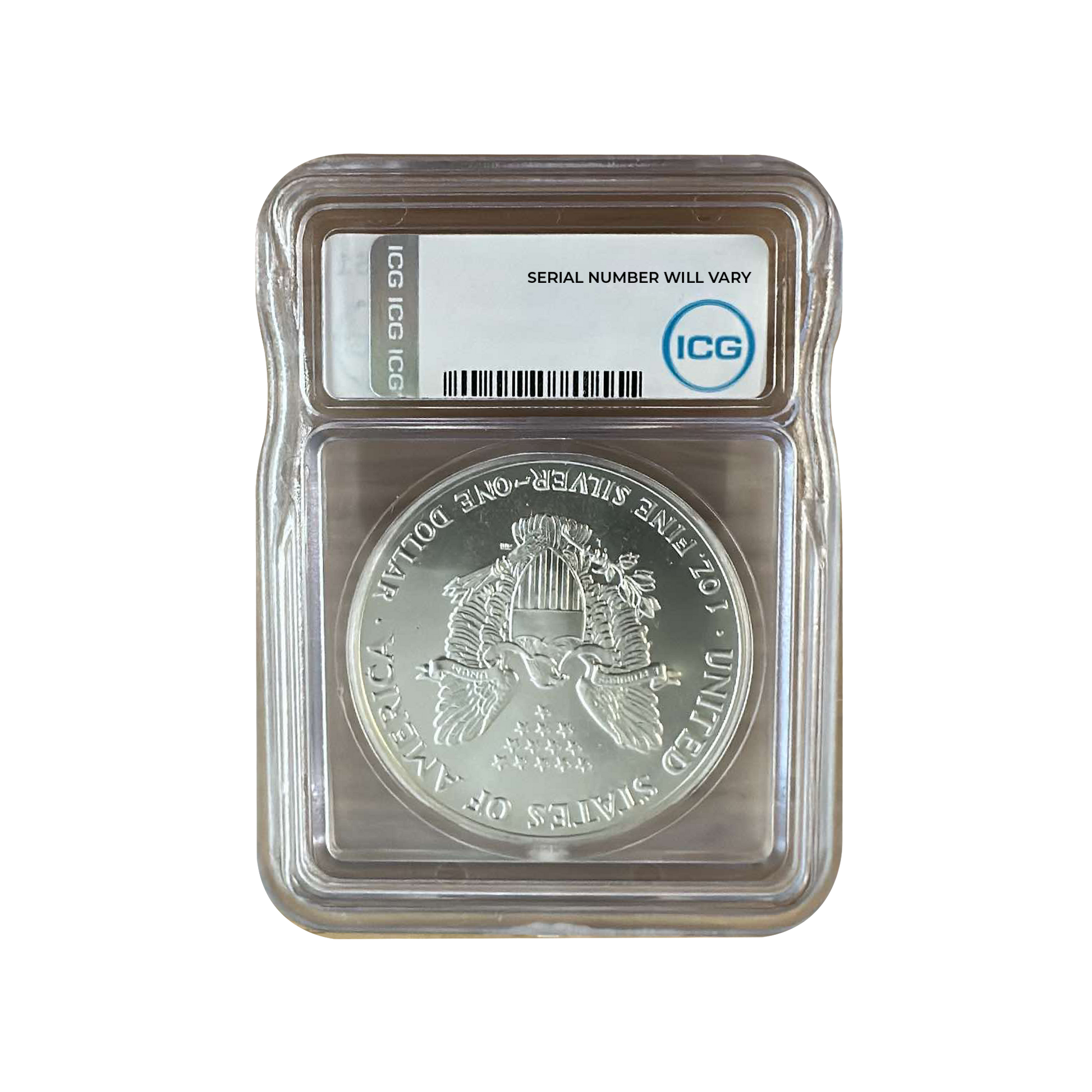 1990 Silver Eagle - Austin Hutto Signature - ICG MS69+ - CoinsTV