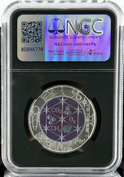 2022 Austria Extraterrestrial Life 0.26 OZ Silver & Niobium Coin NGC MS 70 Galaxy Label - CoinsTV