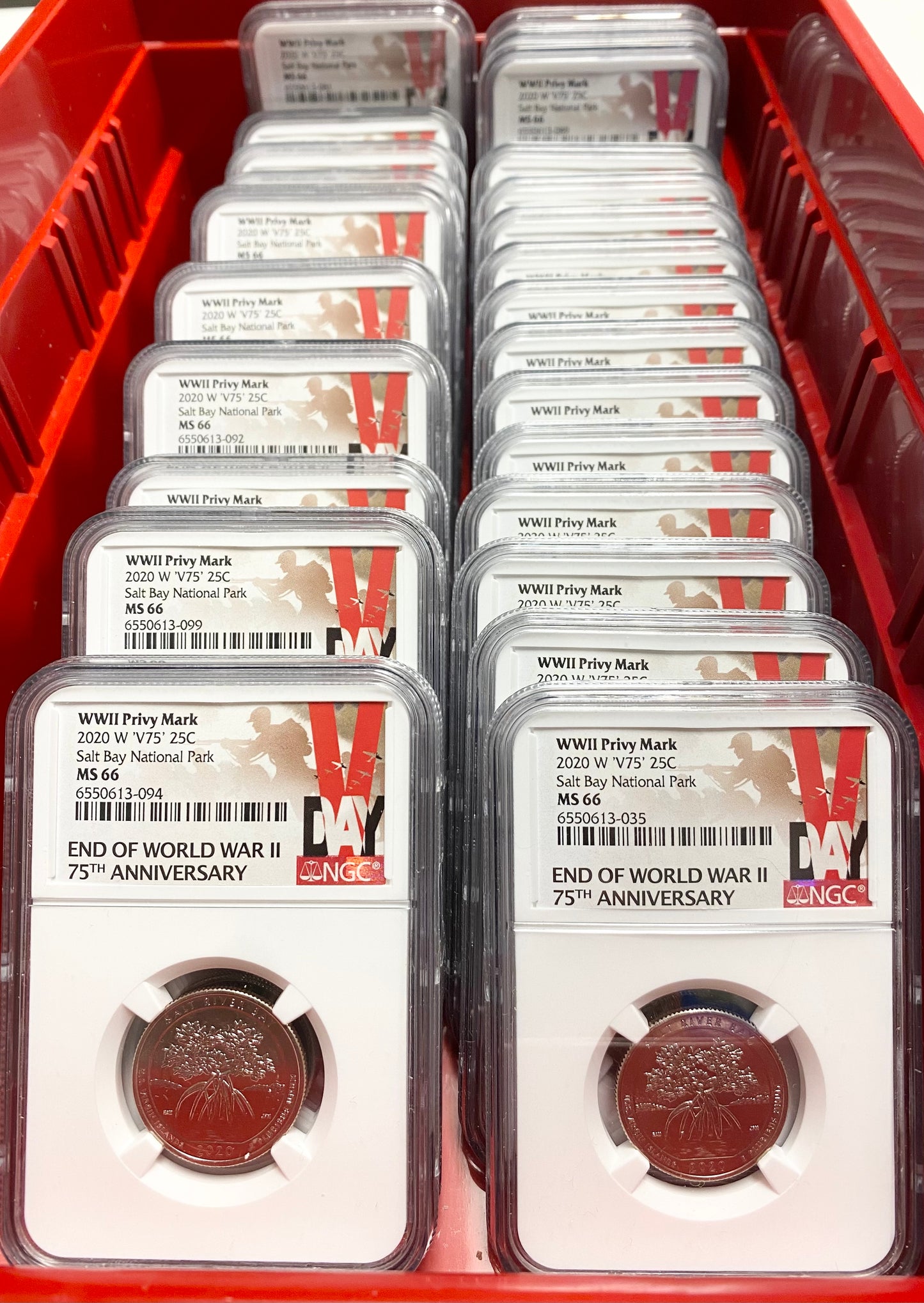 2020 W V75 Salt River Bay Quarter Dollar West Point - NGC MS66
