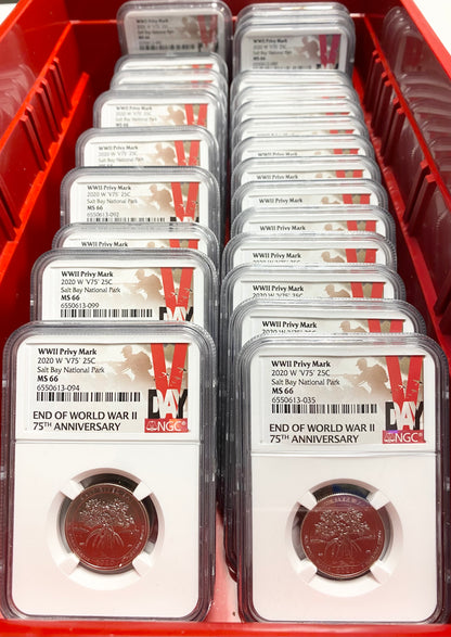 2020 W V75 Salt River Bay Quarter Dollar West Point - NGC MS66