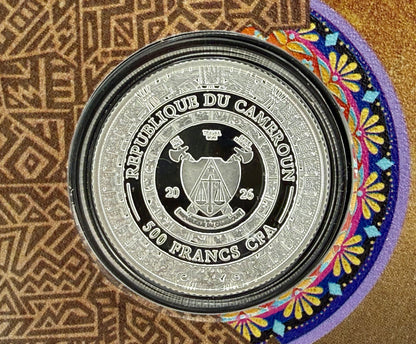 2026 Cameroon Mexican Cinco Grandes Jaguar 1/4 oz Silver Coin in Card - CoinsTV