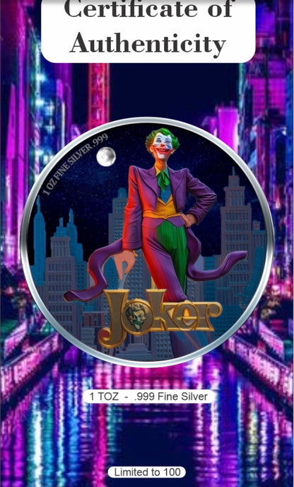 2024 Samoa DC The Joker Night Villain Edition 1 oz Silver Coin - CoinsTV